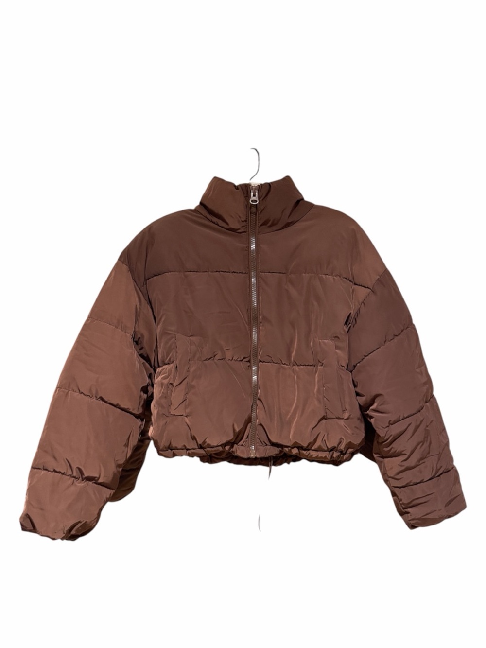 H&M Brown Cropped Puffer Jacket